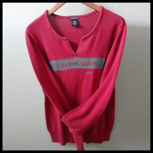 90s Vintage Calvin Klein Jeans Red Knit Sweater